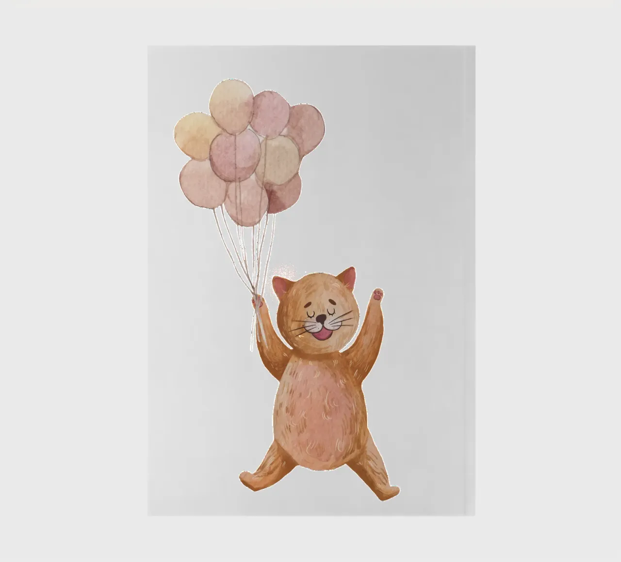 Kitty's Ballon Abenteuer Notizbuch von Doodle Dreams Art