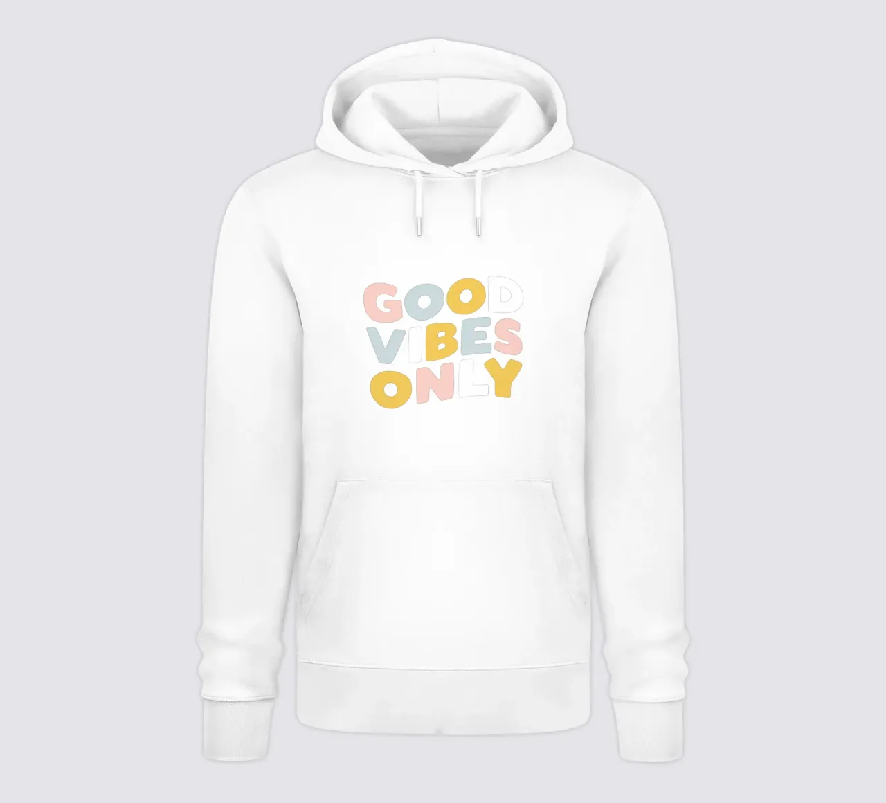 Diseño tipográfico Good Vibes Only sudadera con capucha de THE MOTIVATED TYPE