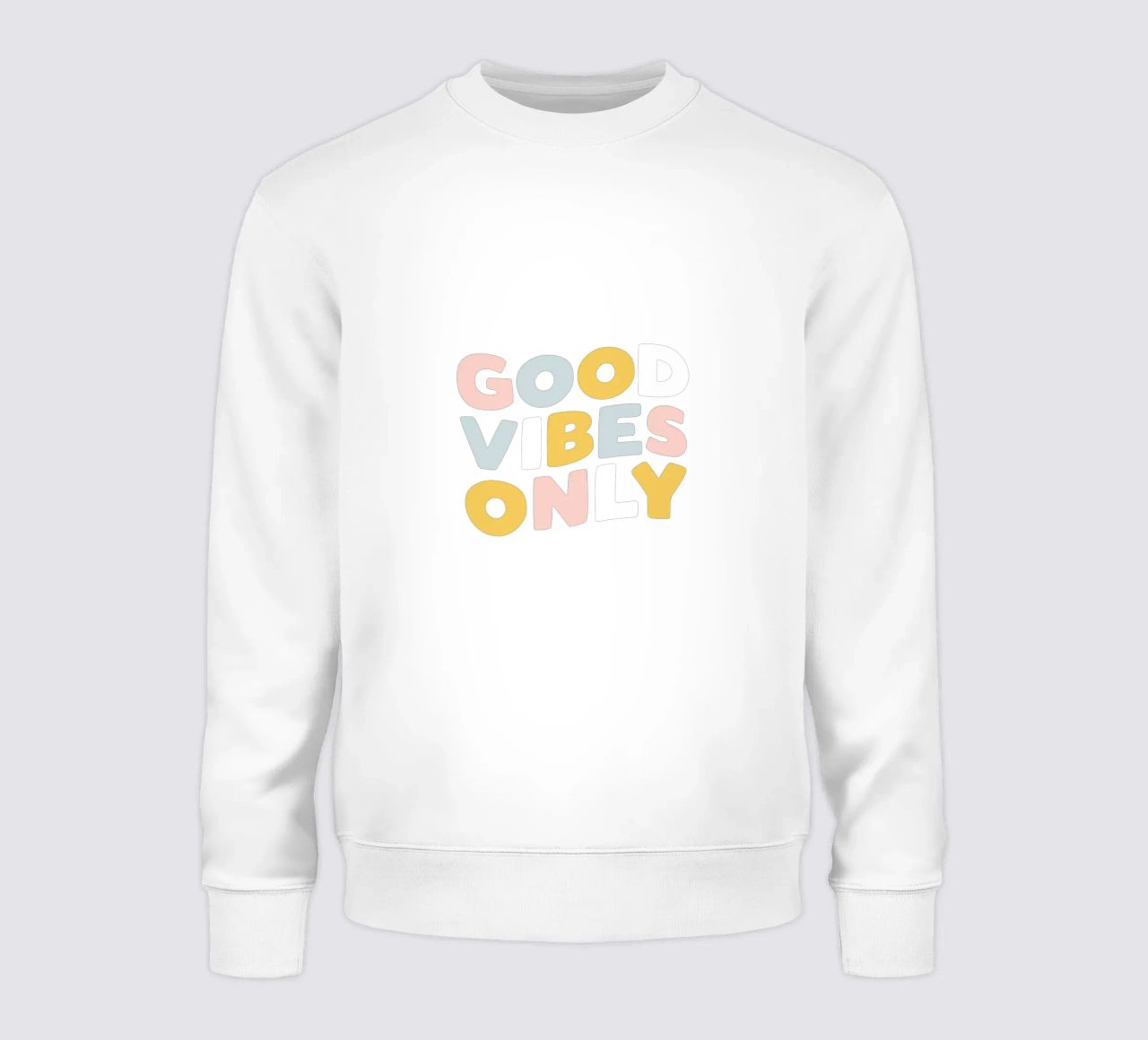 Design tipografico solo per le buone vibrazioni felpa da THE MOTIVATED TYPE