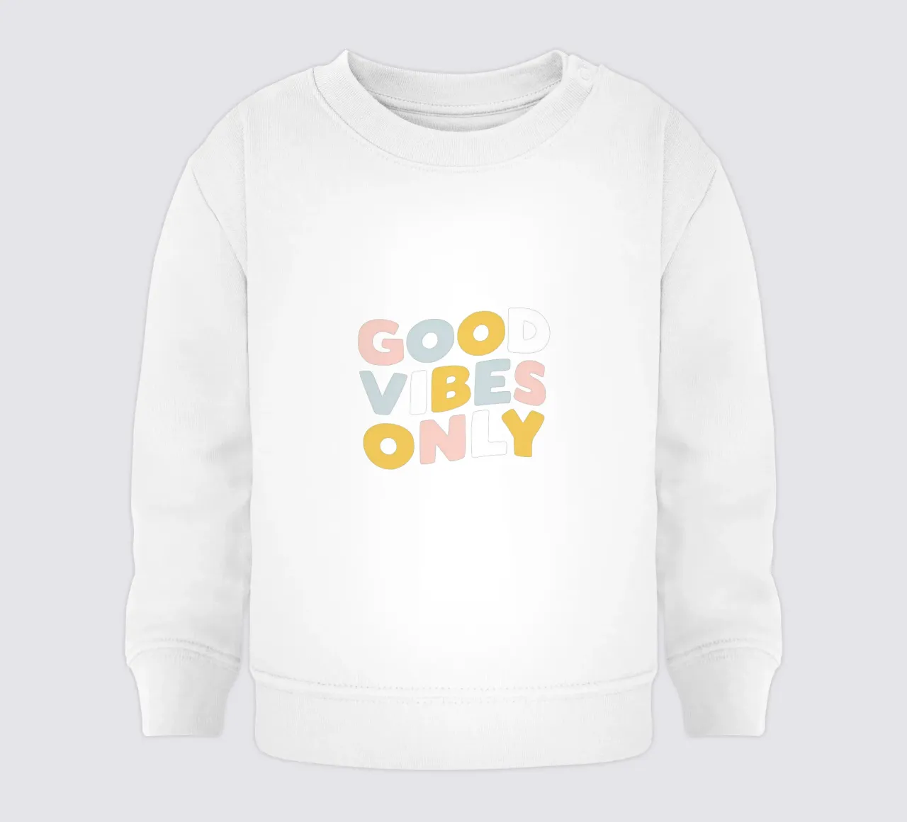 Diseño tipográfico Good Vibes Only sudadera de bebé de THE MOTIVATED TYPE