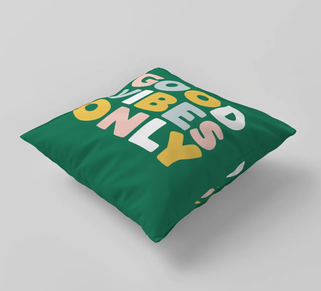 Good Vibes Only Typography Design decorative cushion by THE MOTIVATED TYPE