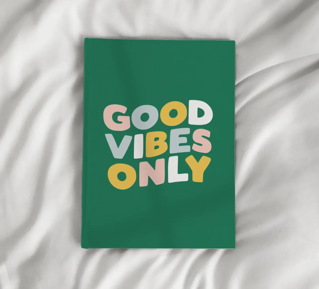 Good Vibes Only Typography Design notebook by THE MOTIVATED TYPE