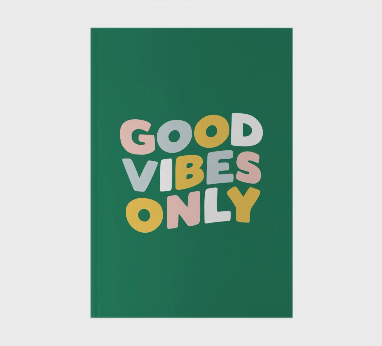 Design tipografico solo per le buone vibrazioni diario da THE MOTIVATED TYPE