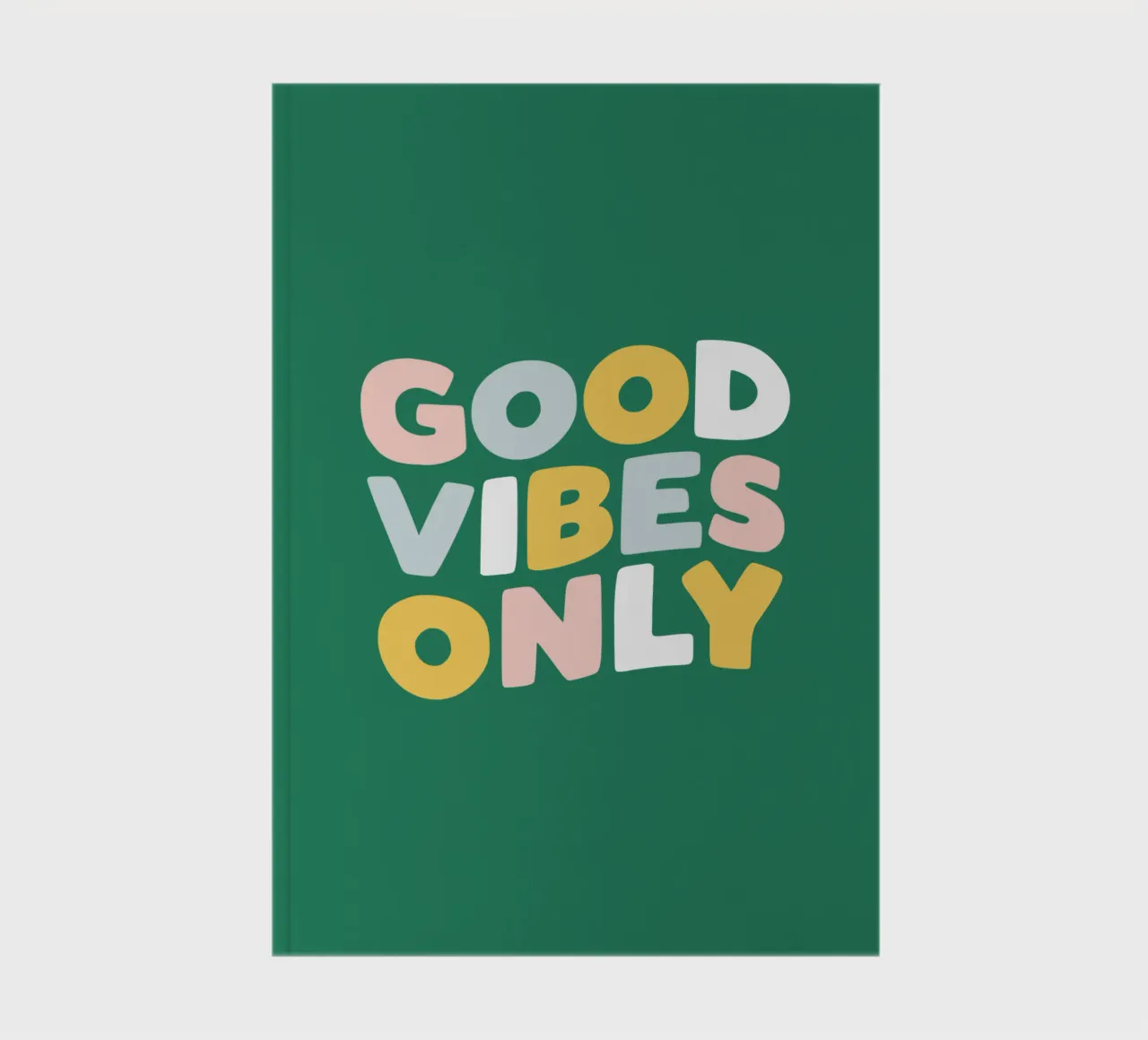 Good Vibes Only Typography Design notebook by THE MOTIVATED TYPE
