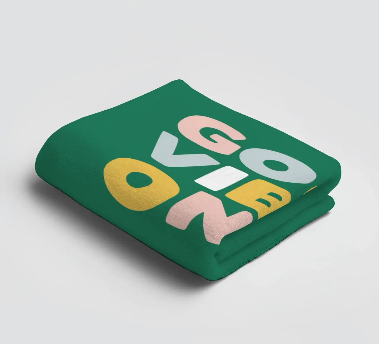 Design tipografico solo per le buone vibrazioni asciugamano da bagno da THE MOTIVATED TYPE