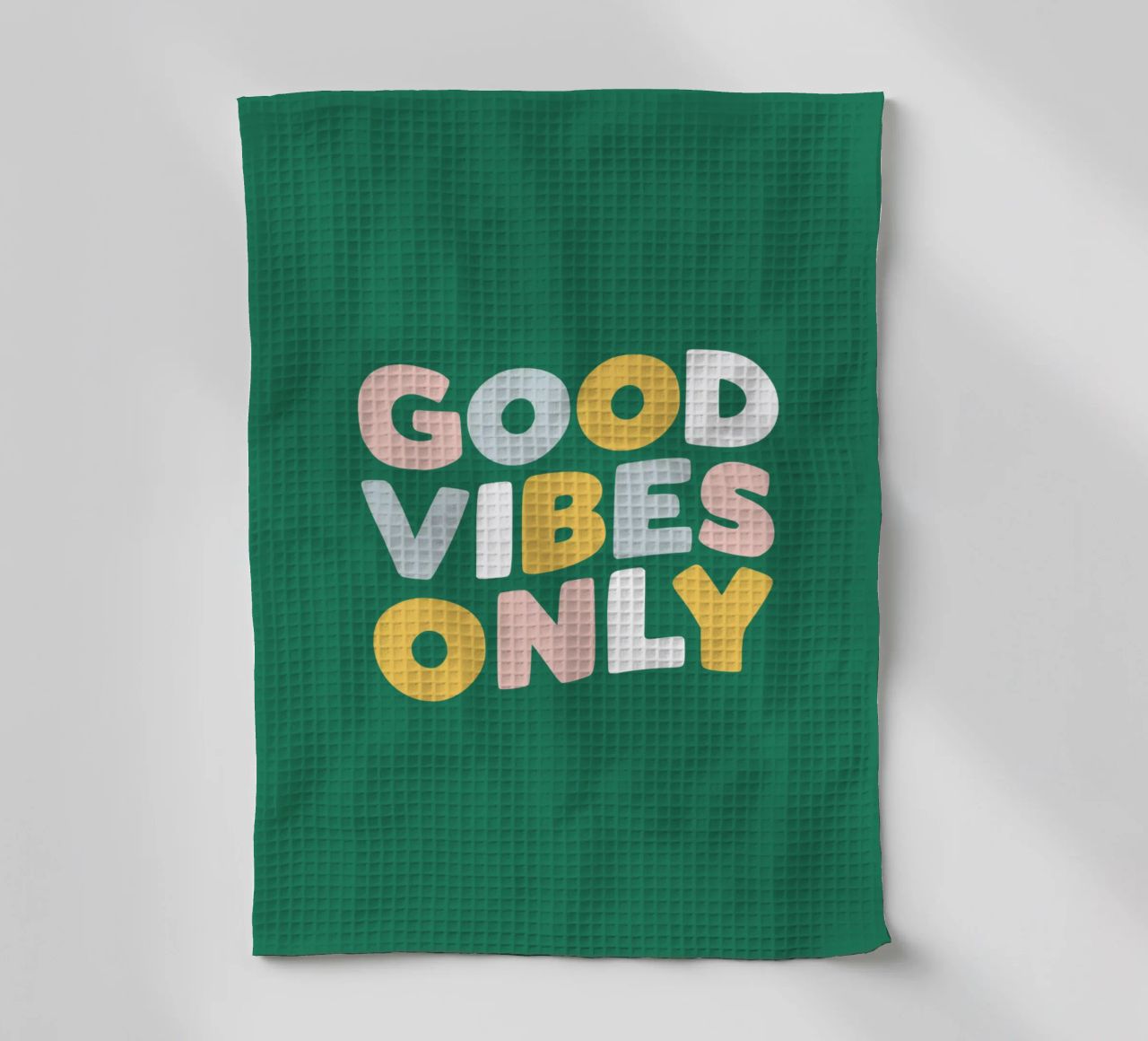 Good Vibes Only Design typographique torchon de THE MOTIVATED TYPE