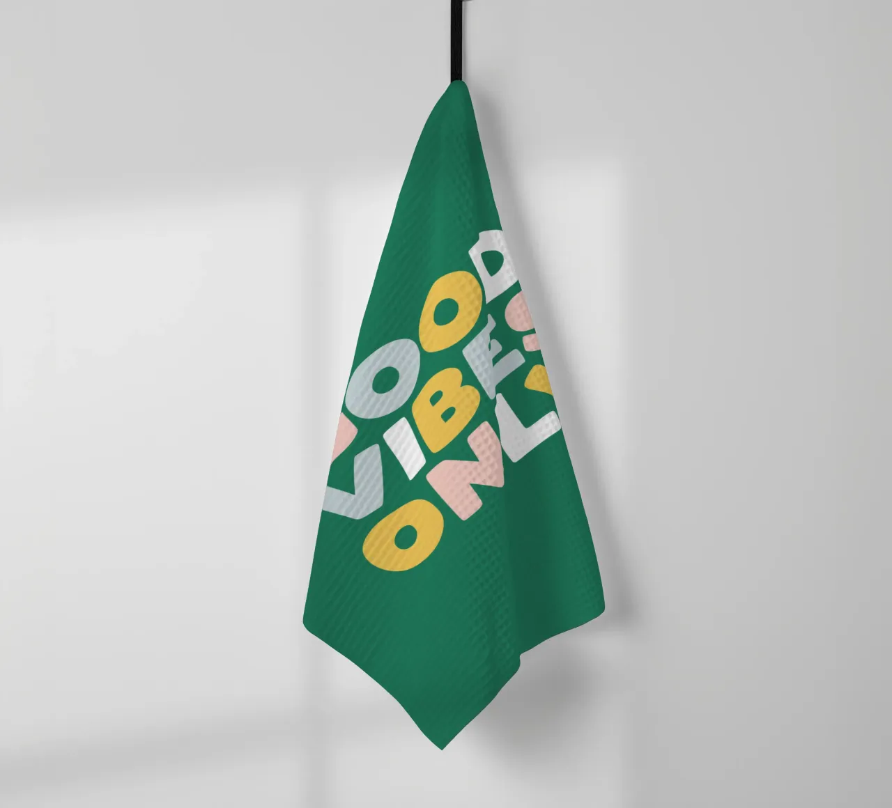 Good Vibes Only Design typographique torchon de THE MOTIVATED TYPE