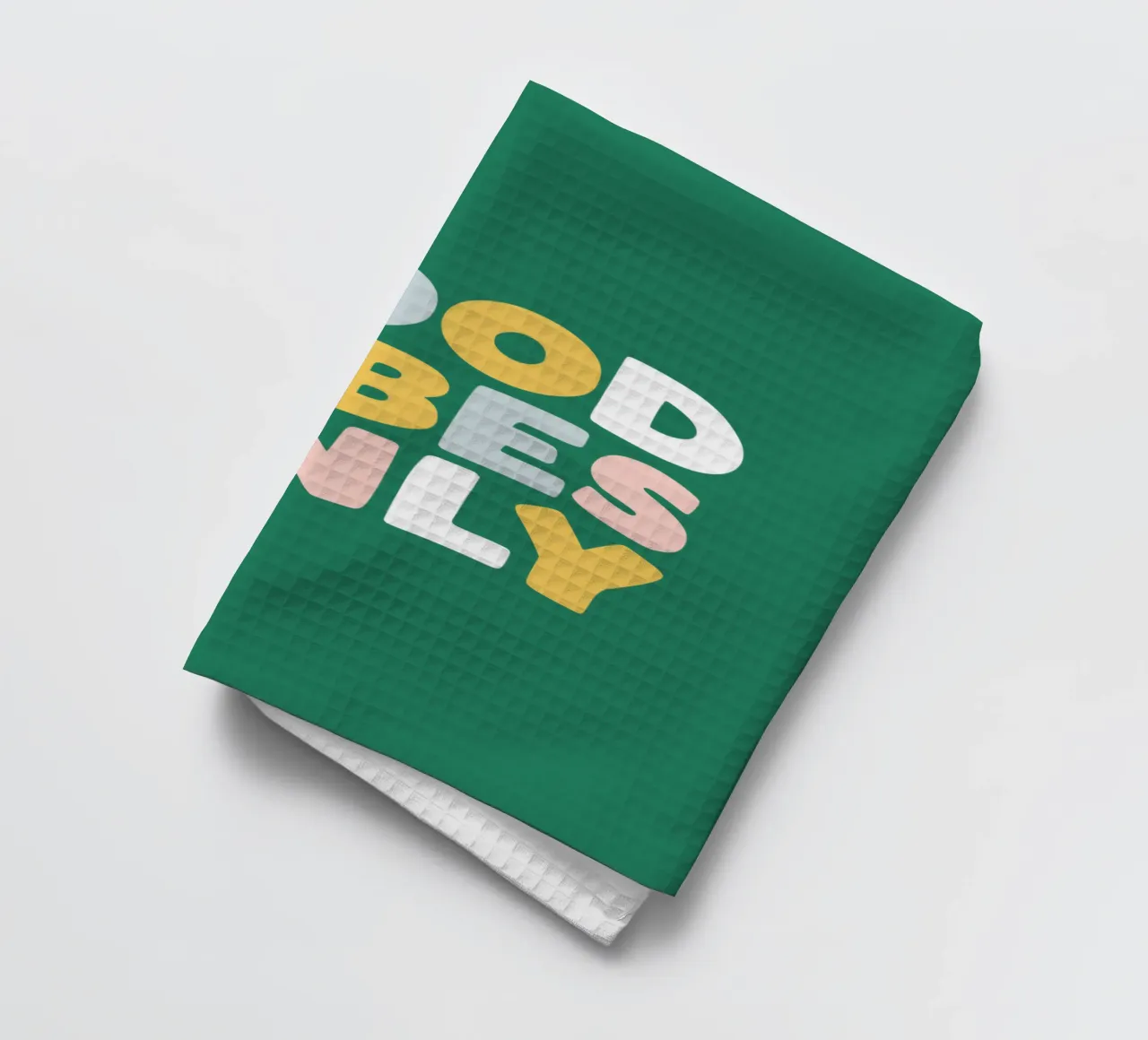 Design tipografico solo per le buone vibrazioni canovaccio da cucina da THE MOTIVATED TYPE