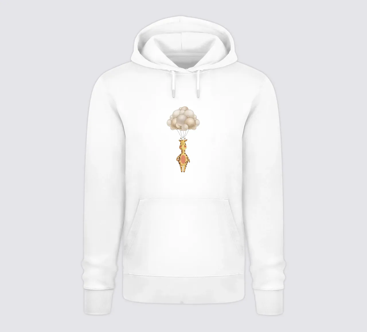 Giro in mongolfiera della giraffa felpa con cappuccio da Doodle Dreams Art