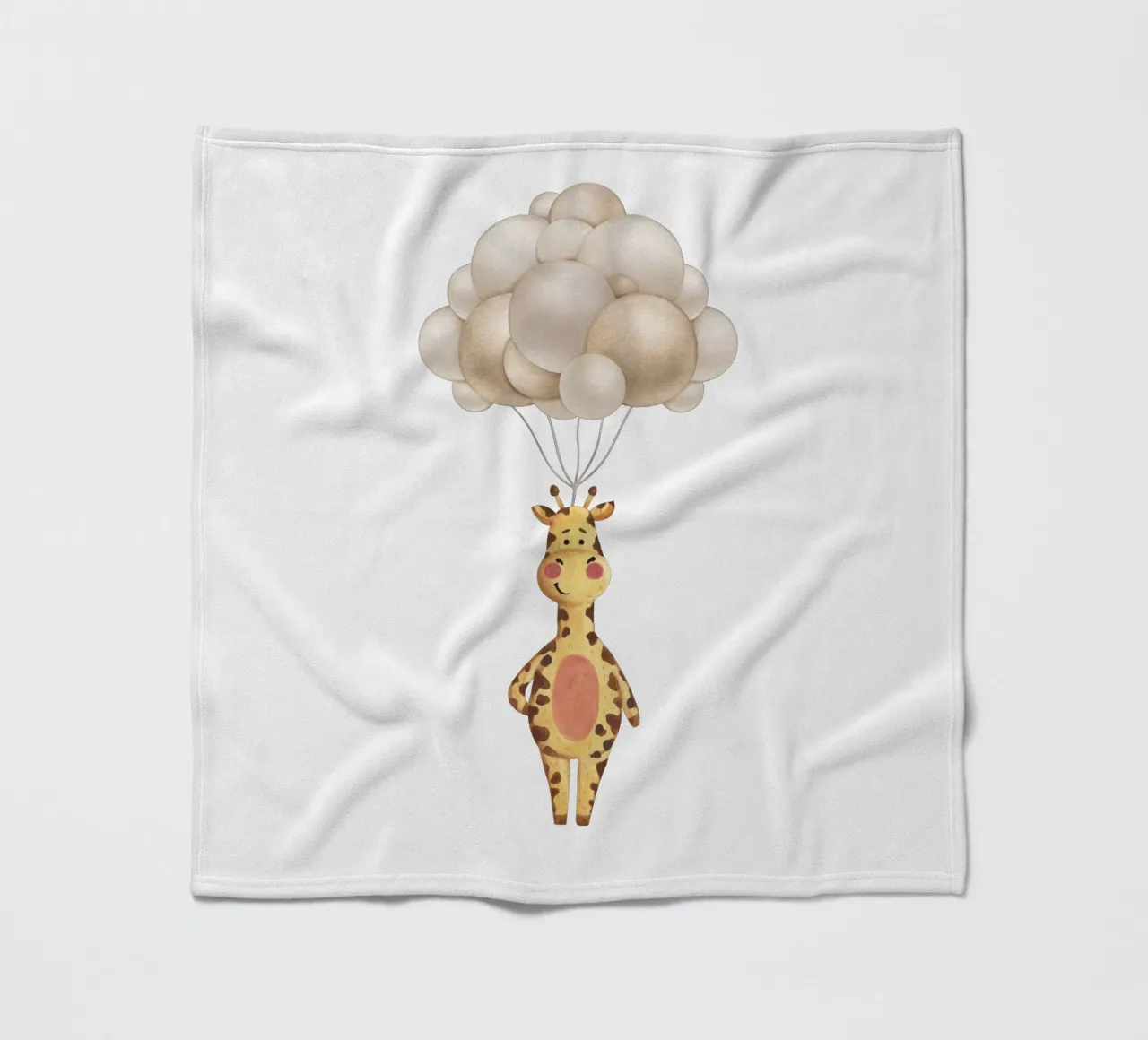Giro in mongolfiera della giraffa coperta in pile da Doodle Dreams Art