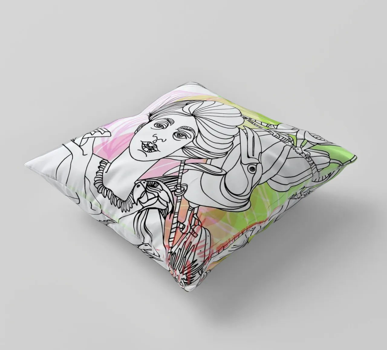 Urban Cacao - Queens & Dandies decorative cushion by Anja Denz