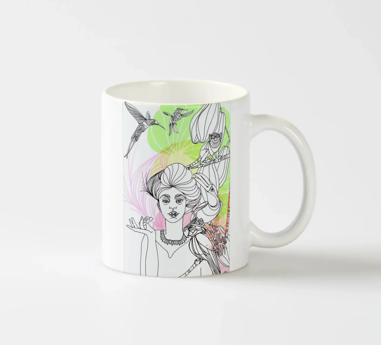 Urban Cacao - Queens & Dandies ceramic mug by Anja Denz