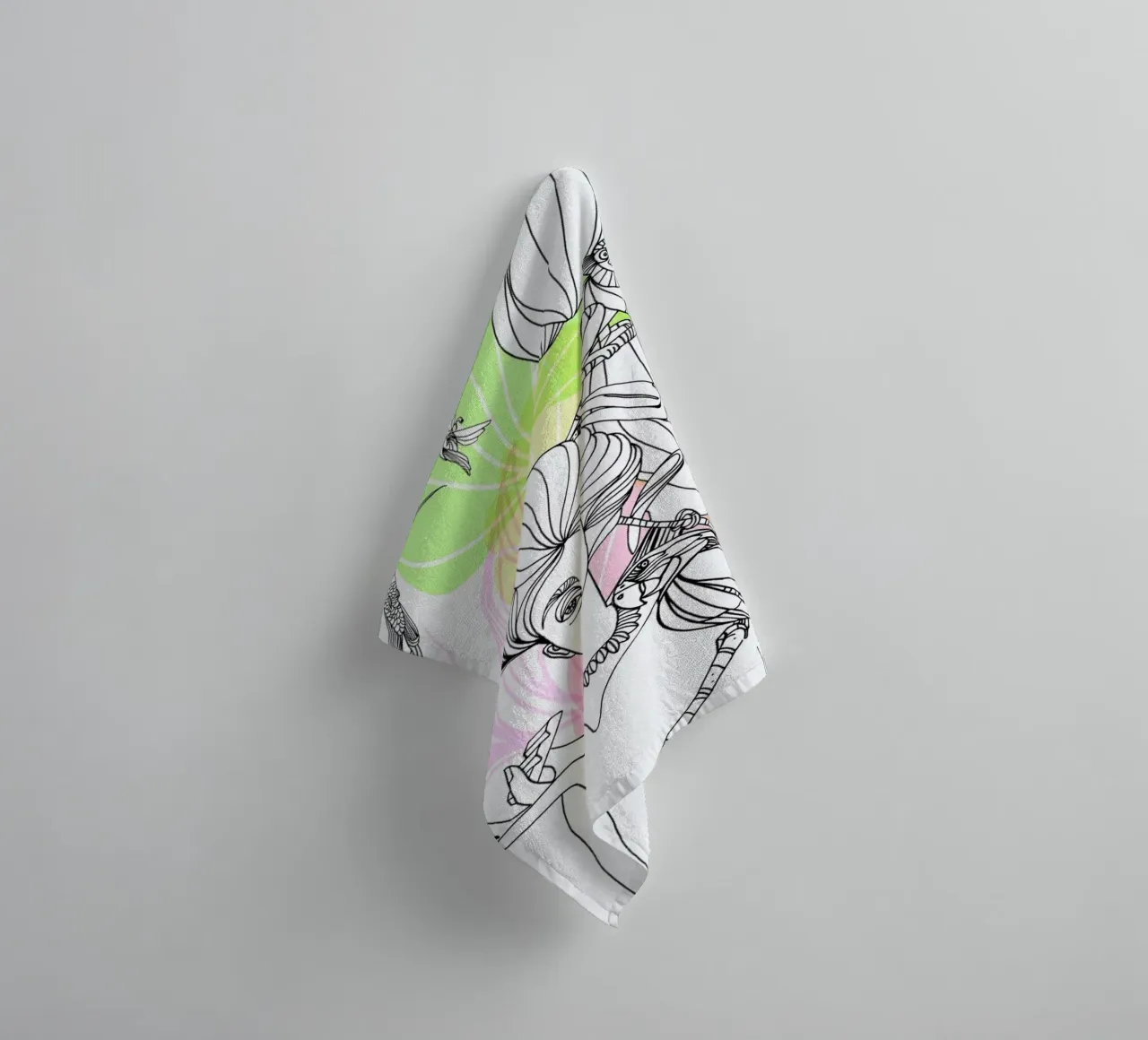 Urban Cacao - Queens & Dandies towel by Anja Denz