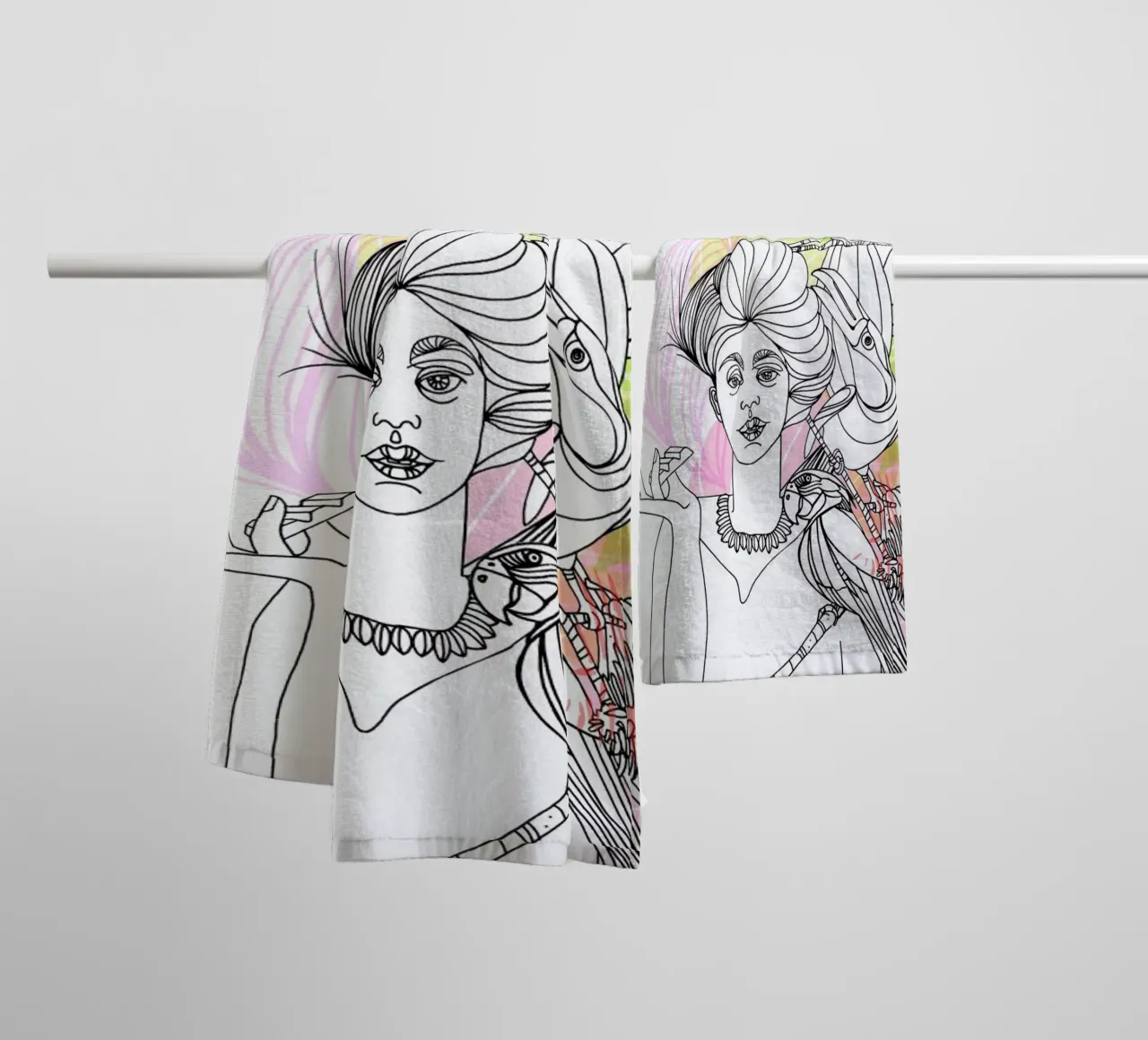 Urban Cacao - Queens & Dandies towel by Anja Denz