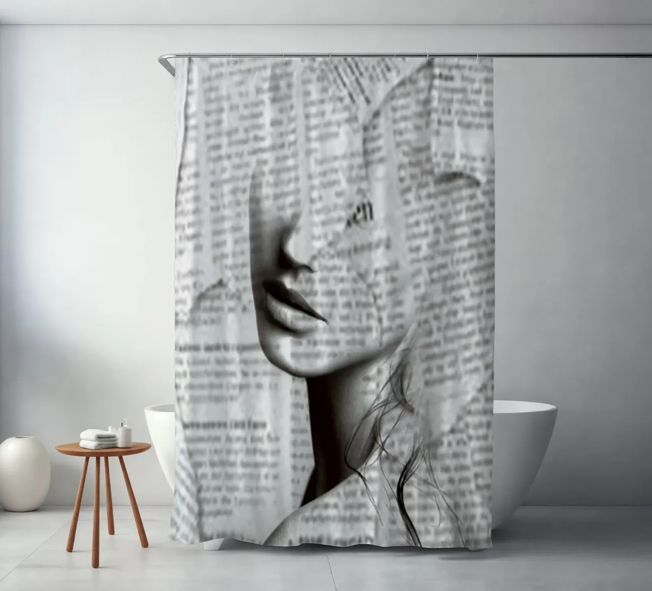 Silence of distance shower curtain by dada22