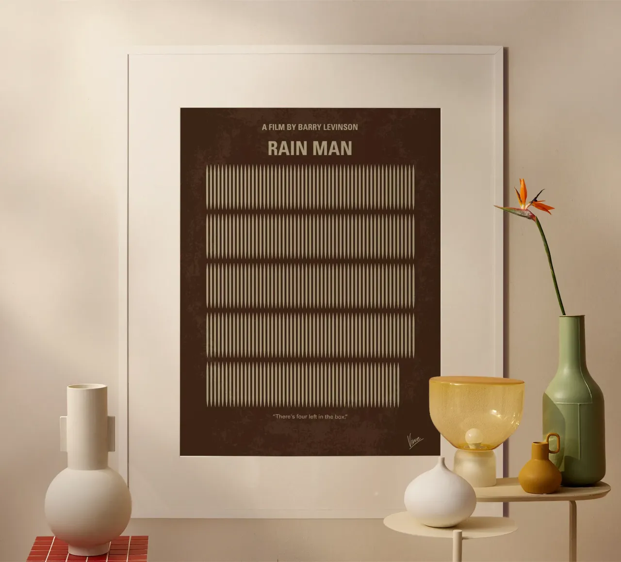No602 My Rain Man minimal movie poster poster da Chungkong