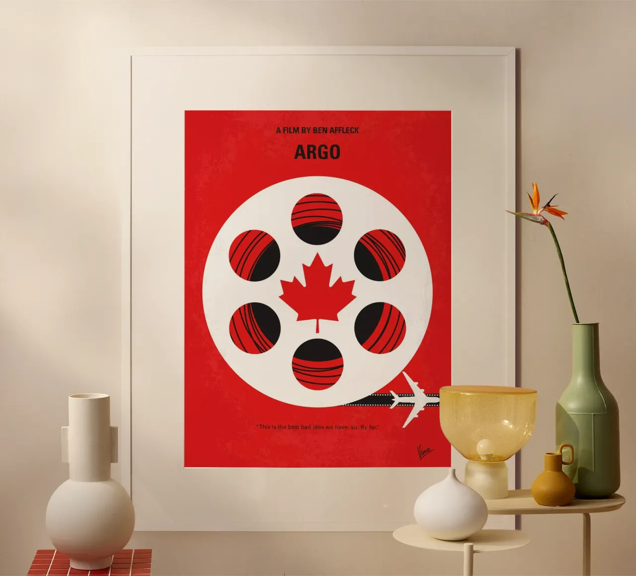 No606 My Argo minimal movie poster poster con telaio in alluminio da Chungkong