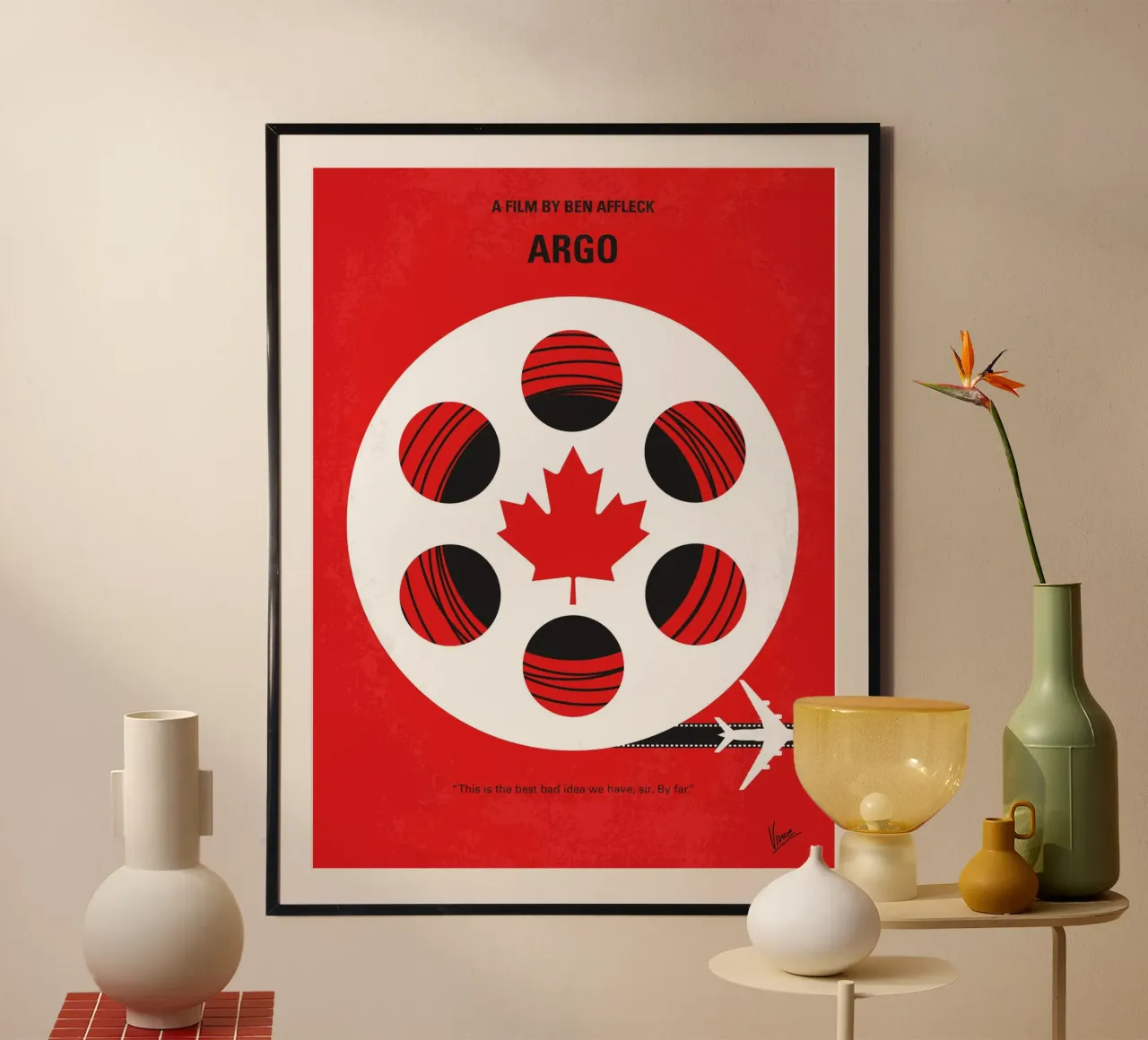 No606 My Argo minimal movie poster poster con telaio in alluminio da Chungkong