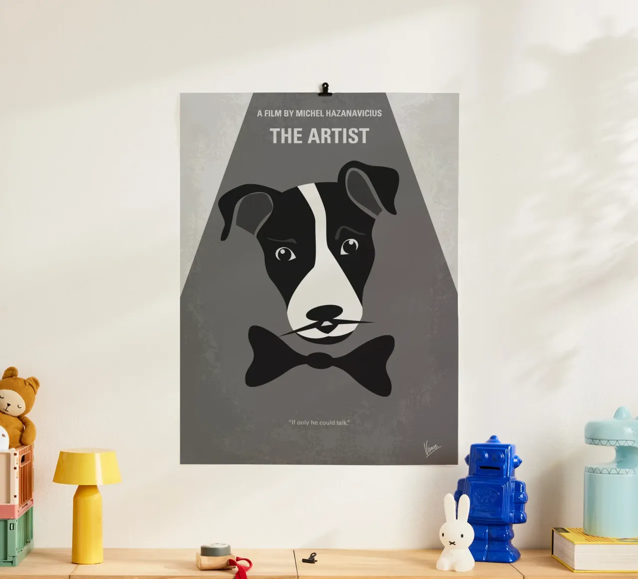 No609 My The Artist minimal movie poster poster con telaio in alluminio da Chungkong
