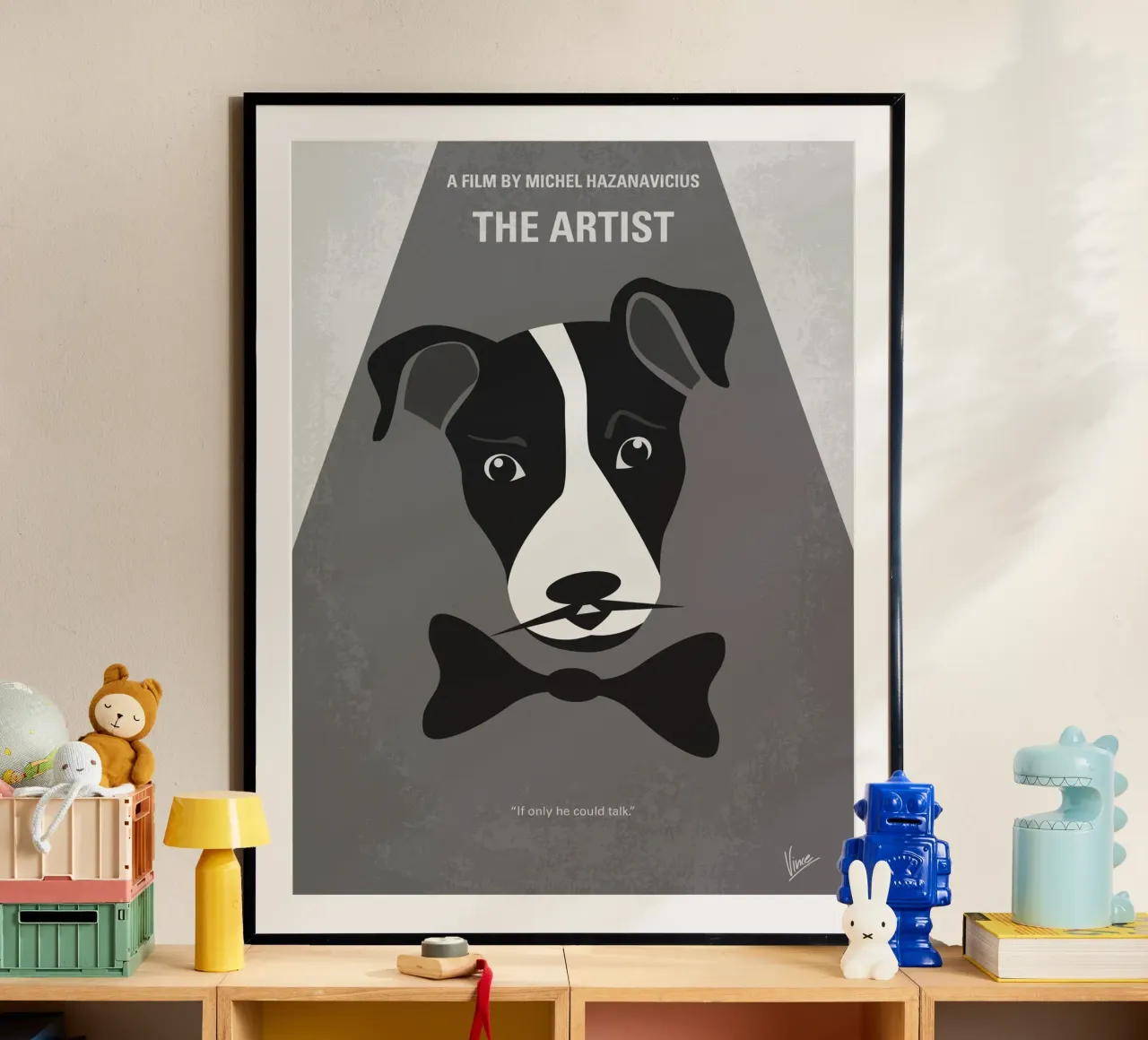 No609 My The Artist minimal movie poster poster con telaio in alluminio da Chungkong