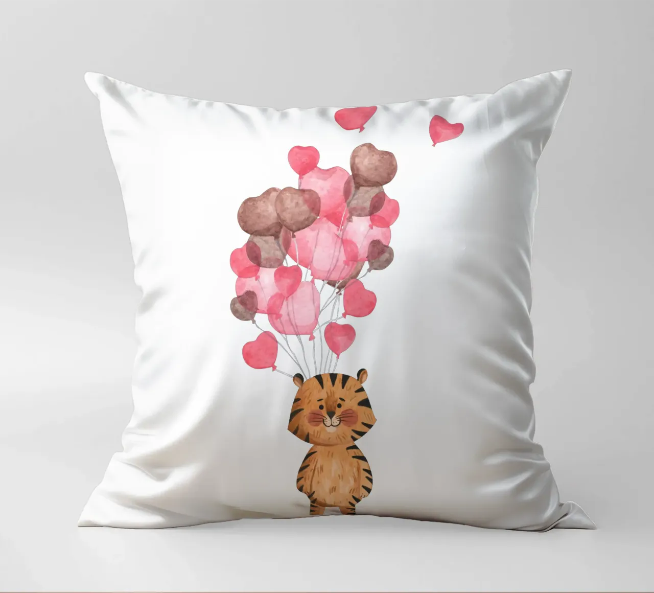 Safari in mongolfiera della tigre cuscino da Doodle Dreams Art