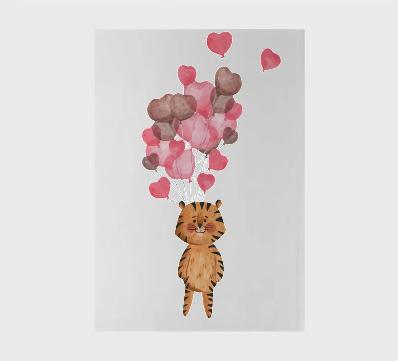 Tiger's Balloon Safari notebook by Doodle Dreams Art