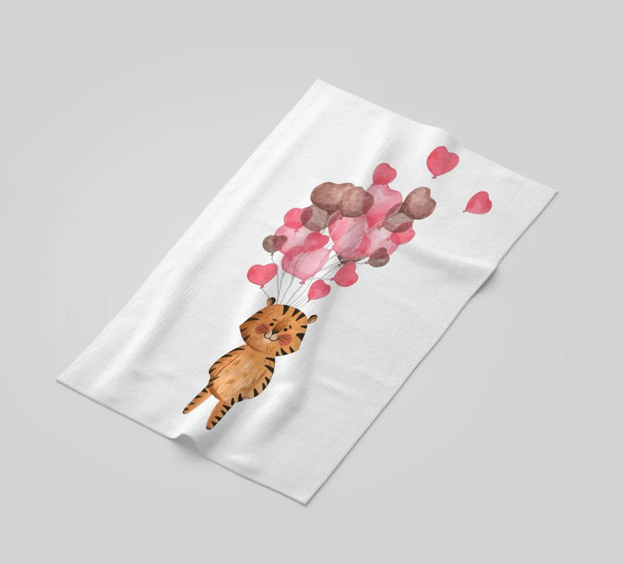 Safari in mongolfiera della tigre telo mare da Doodle Dreams Art