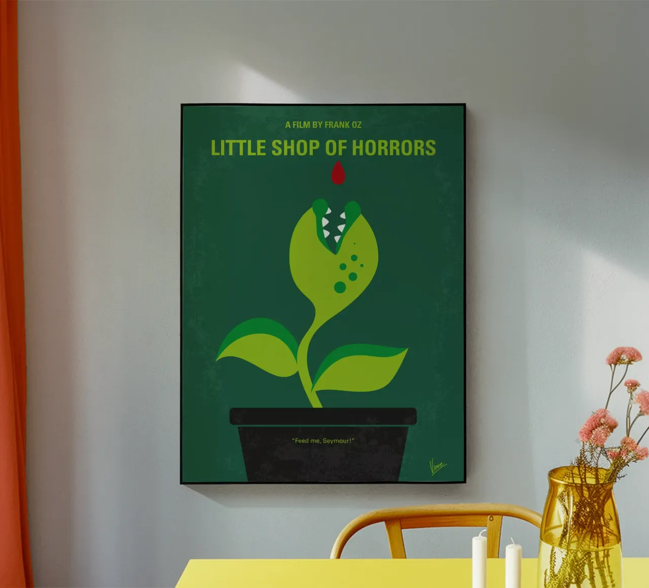 No611 My Little Shop of Horrors minimal movie poster plexiglass da Chungkong