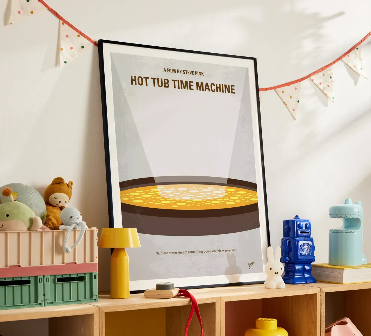 No612 My Hot Tub Time Machine minimal movie poster poster con telaio in legno da Chungkong