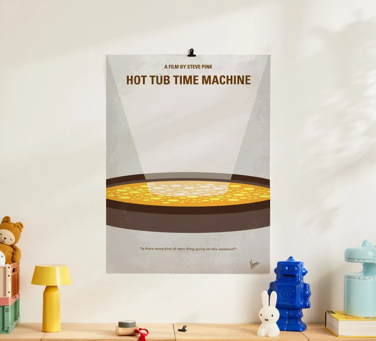 No612 My Hot Tub Time Machine minimal movie poster poster con telaio in legno da Chungkong