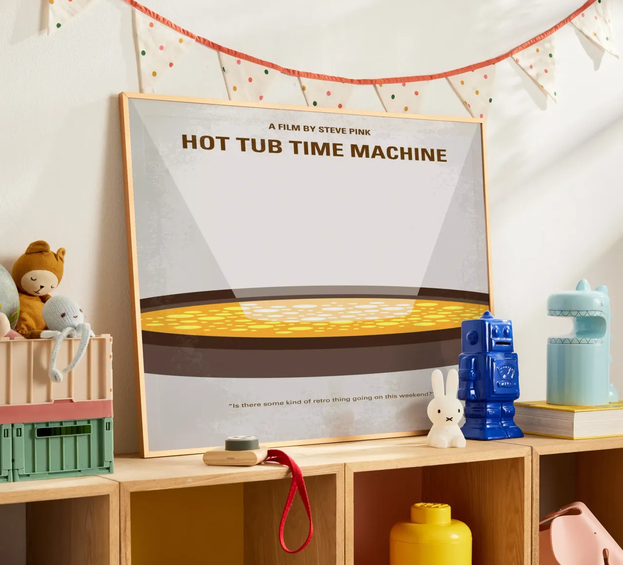 No612 My Hot Tub Time Machine minimal movie poster poster con telaio in legno da Chungkong