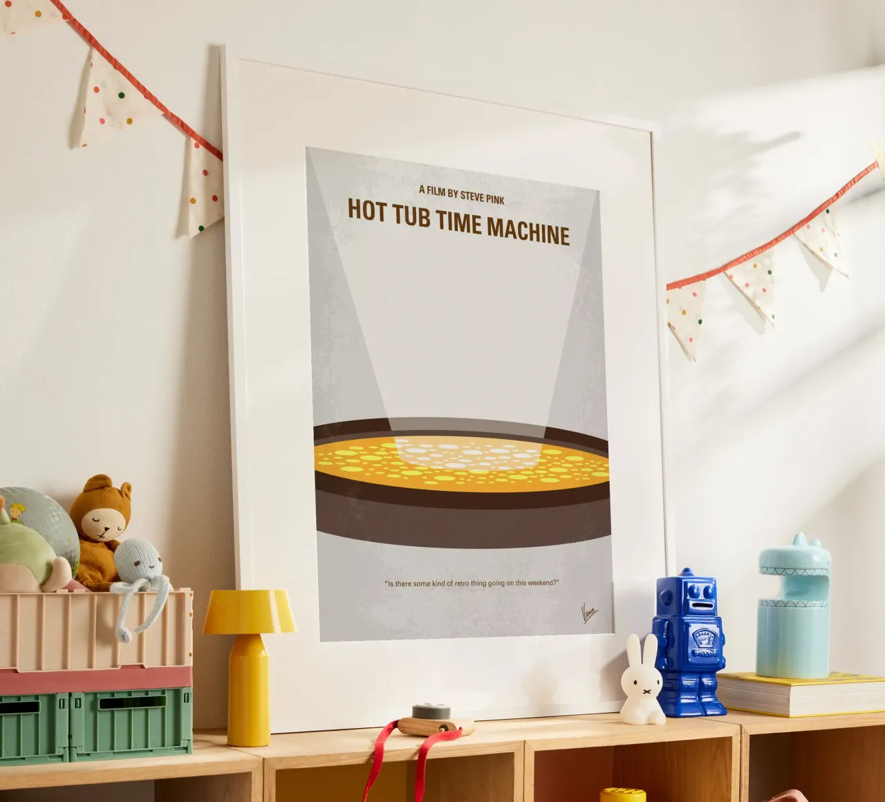 No612 My Hot Tub Time Machine minimal movie poster poster con telaio in legno da Chungkong