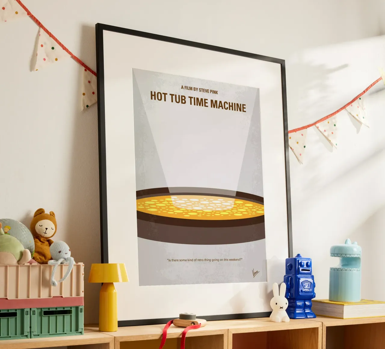 No612 My Hot Tub Time Machine minimal movie poster poster con telaio in legno da Chungkong