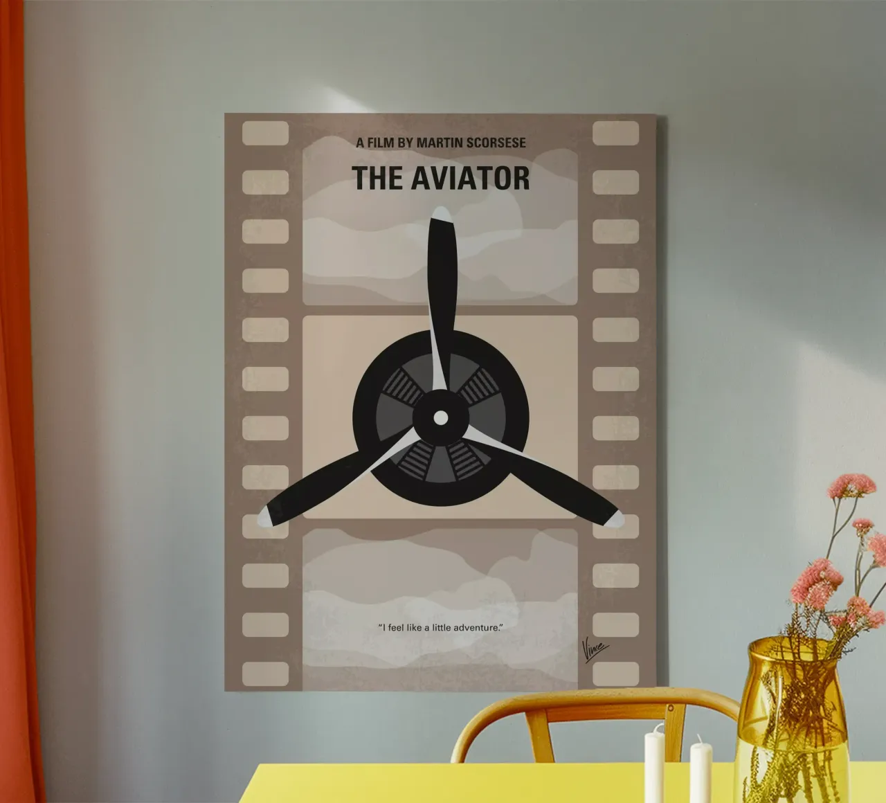No618 My The Aviator minimal movie poster tela con Cornice a cassetta da Chungkong