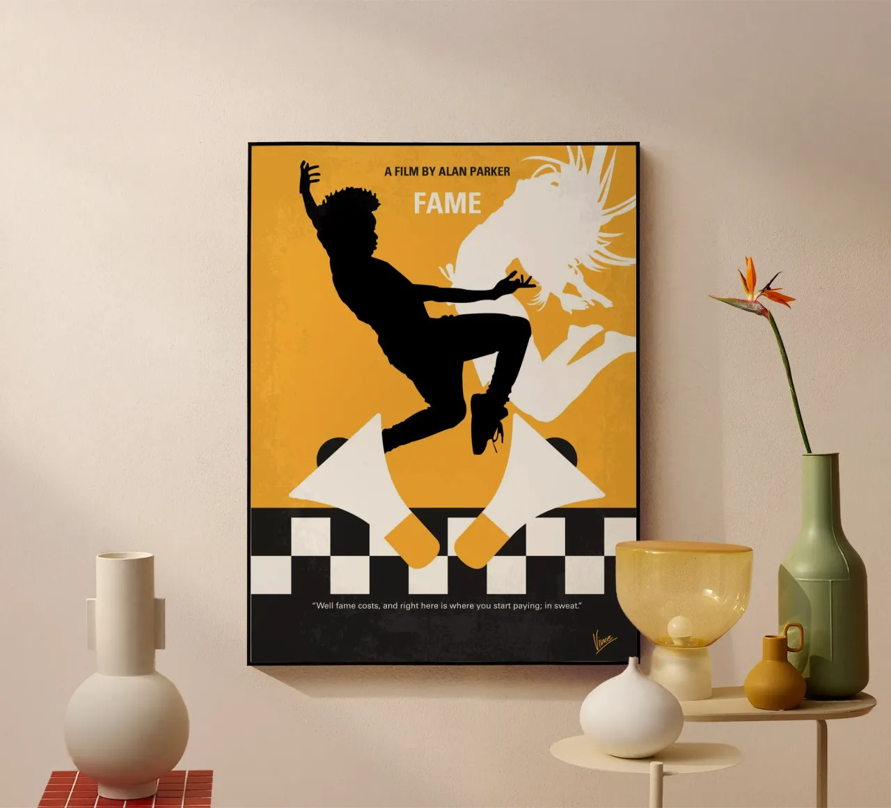 No619 My Fame minimal movie poster plexiglass da Chungkong