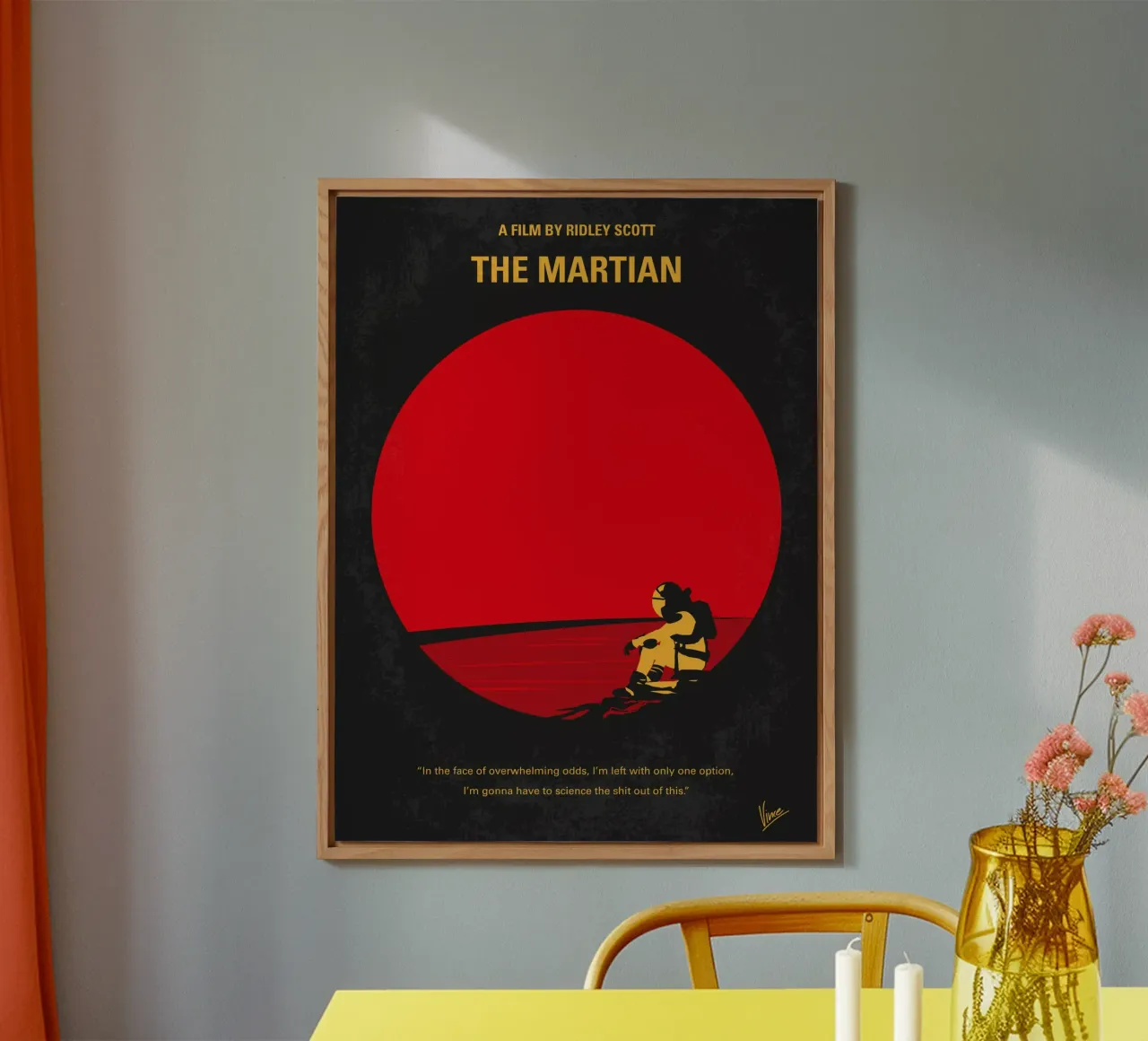 No620 My The Martian minimal movie poster alluminio dibond da Chungkong