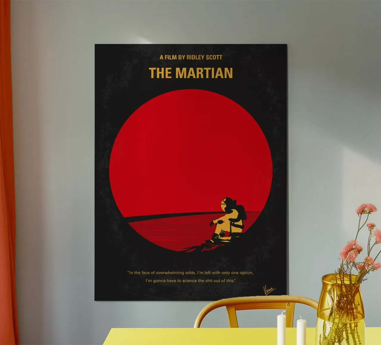No620 My The Martian minimal movie poster carta hahnemühle da Chungkong