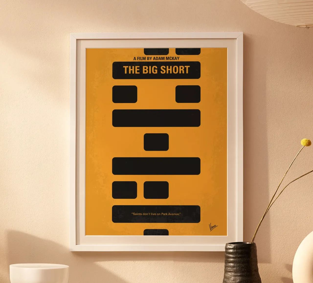 No622 My The Big Short minimal movie poster carta hahnemühle da Chungkong