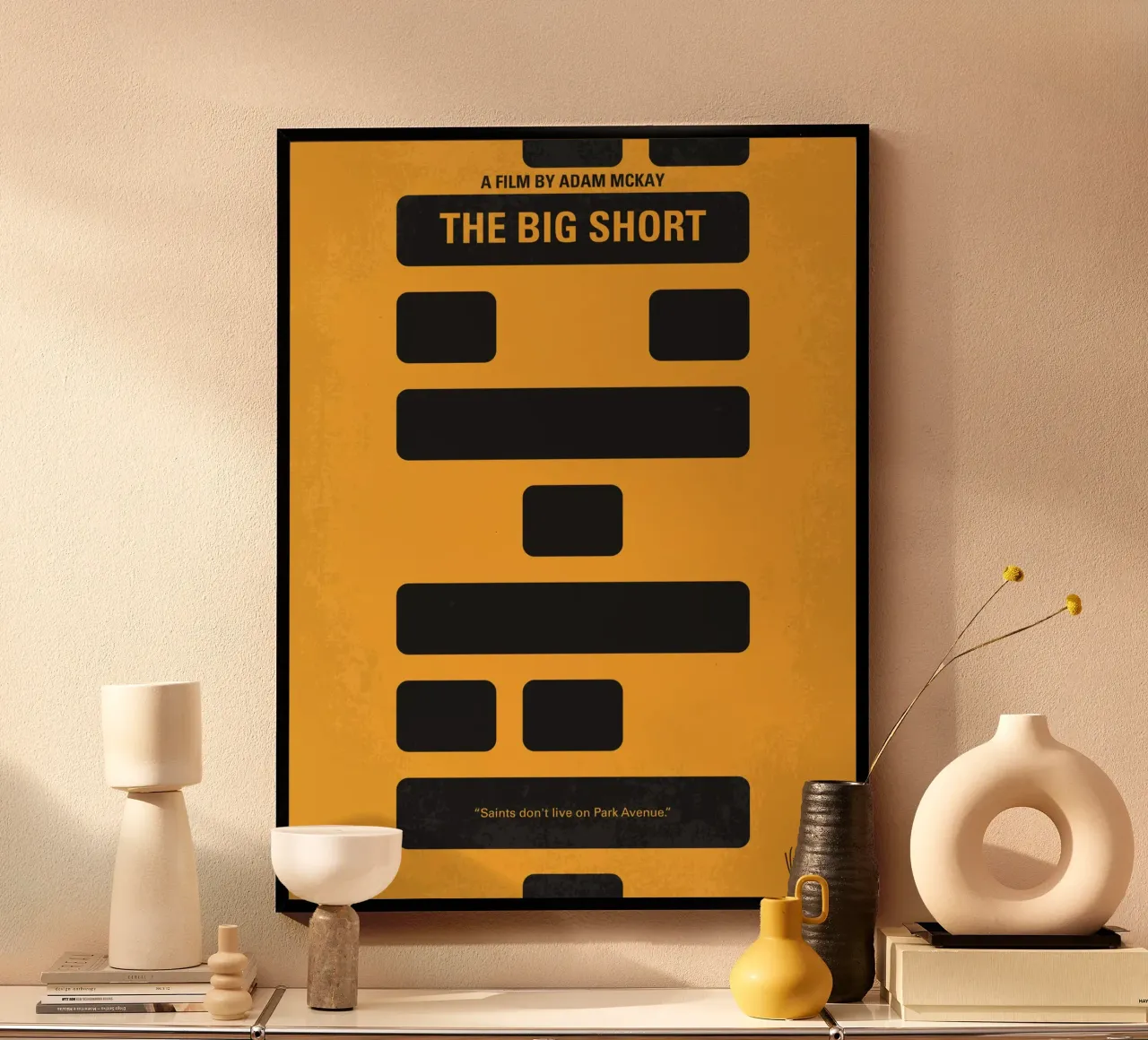 No622 My The Big Short minimal movie poster carta hahnemühle da Chungkong