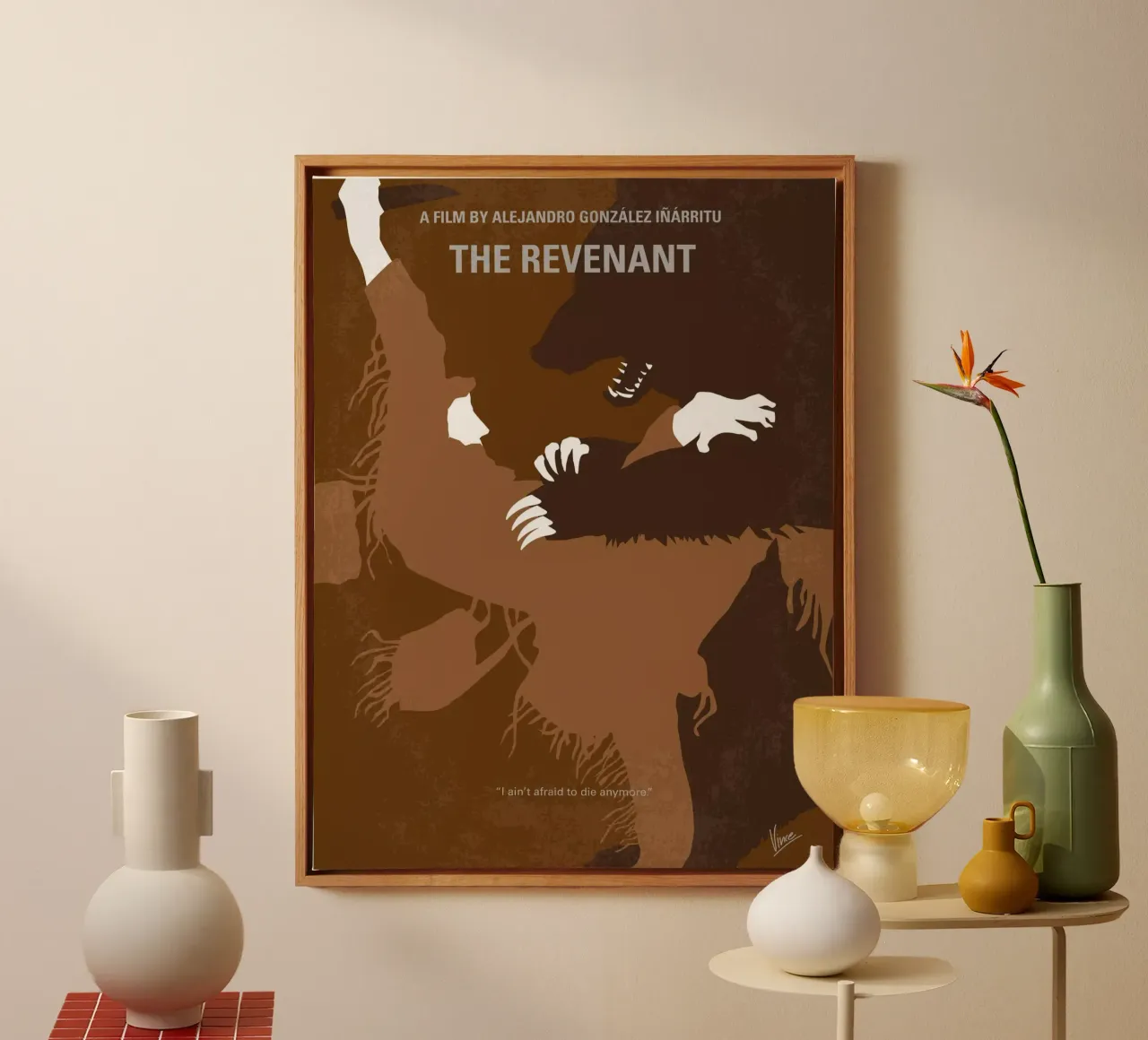 No623 My The Revenant minimal movie poster tela con Cornice a cassetta da Chungkong