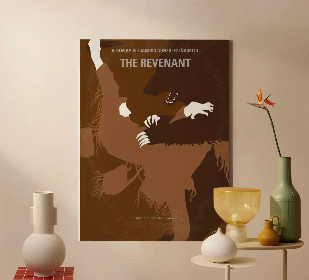 No623 My The Revenant minimal movie poster tela con Cornice a cassetta da Chungkong