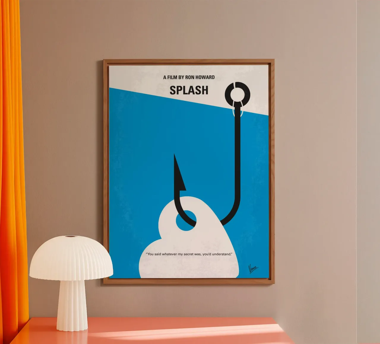 No625 My Splash minimal movie poster alluminio dibond da Chungkong