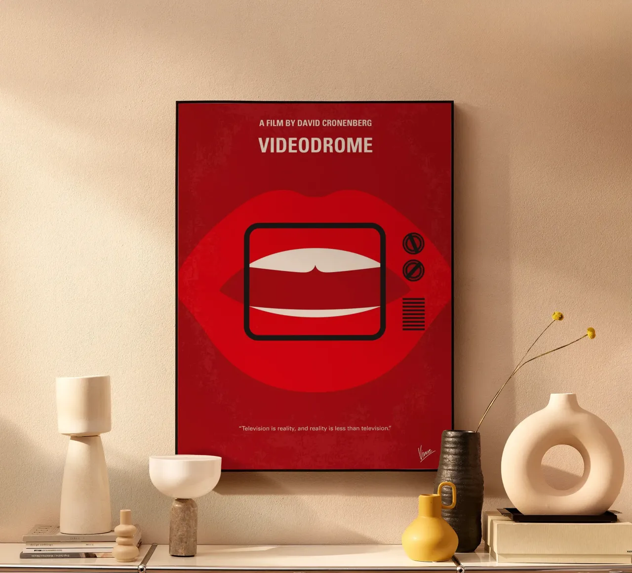 No626 My Videodrome minimal movie poster plexiglass da Chungkong