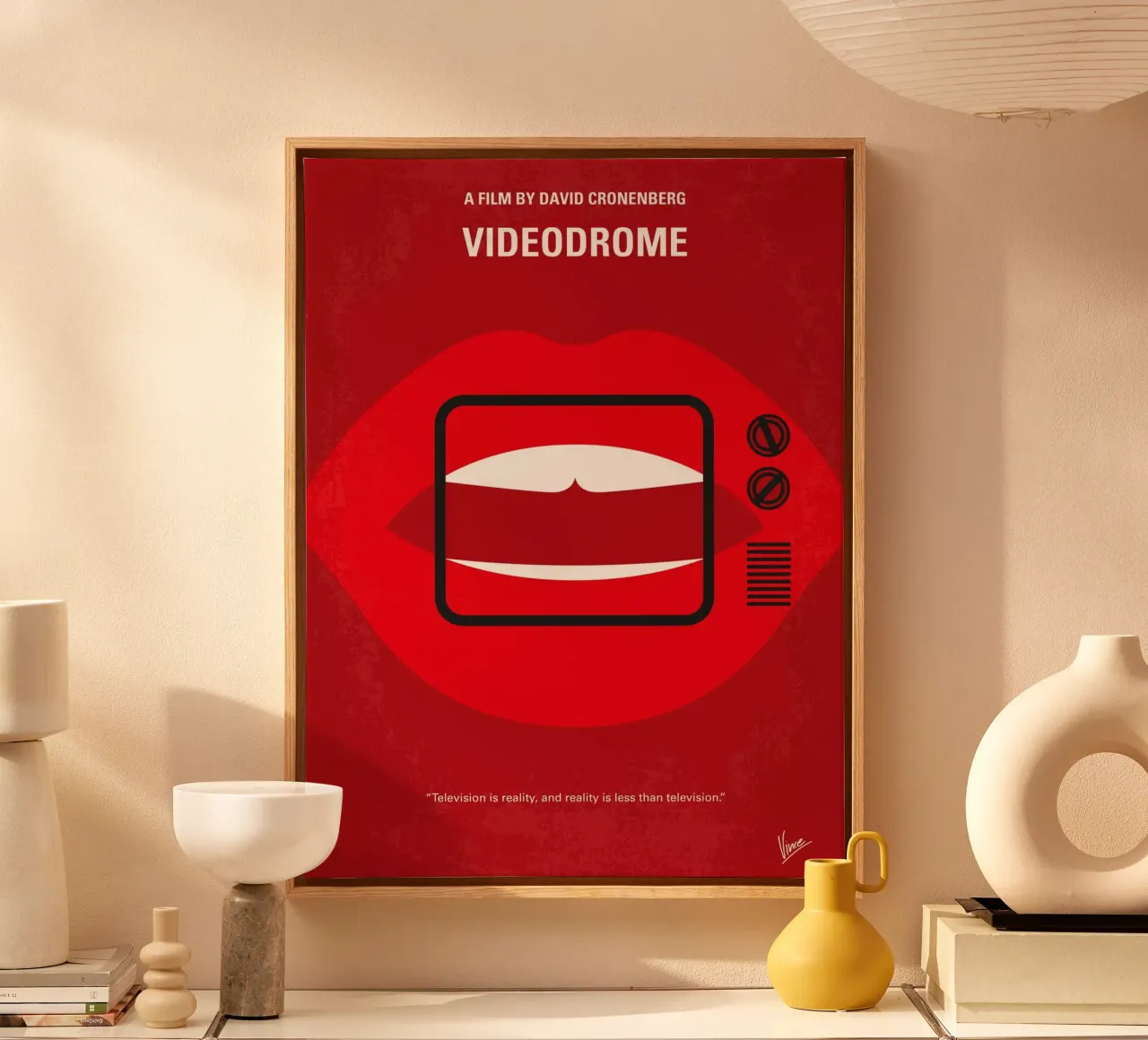 No626 My Videodrome minimal movie poster tela con Cornice a cassetta da Chungkong