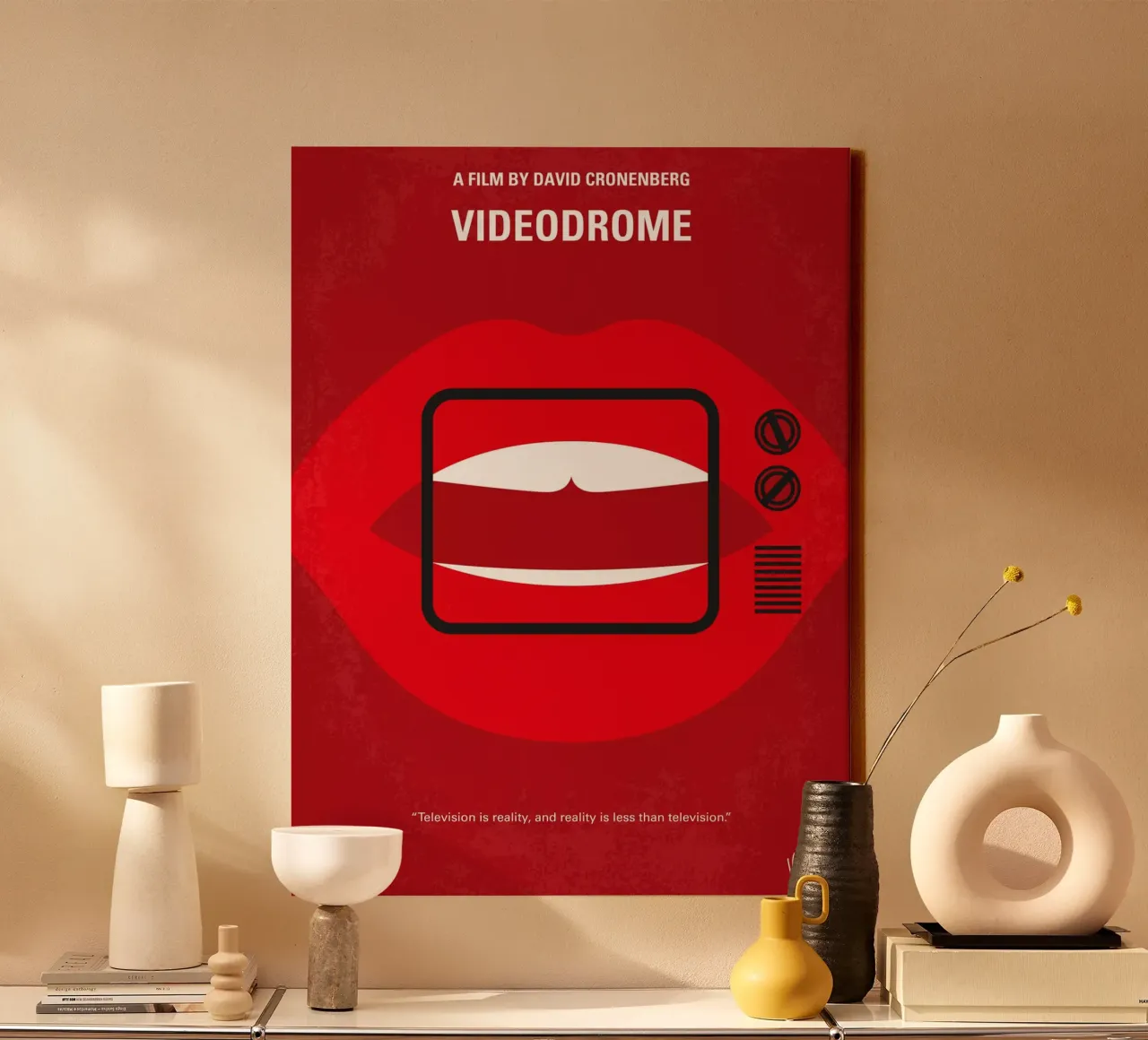 No626 My Videodrome minimal movie poster tela con Cornice a cassetta da Chungkong