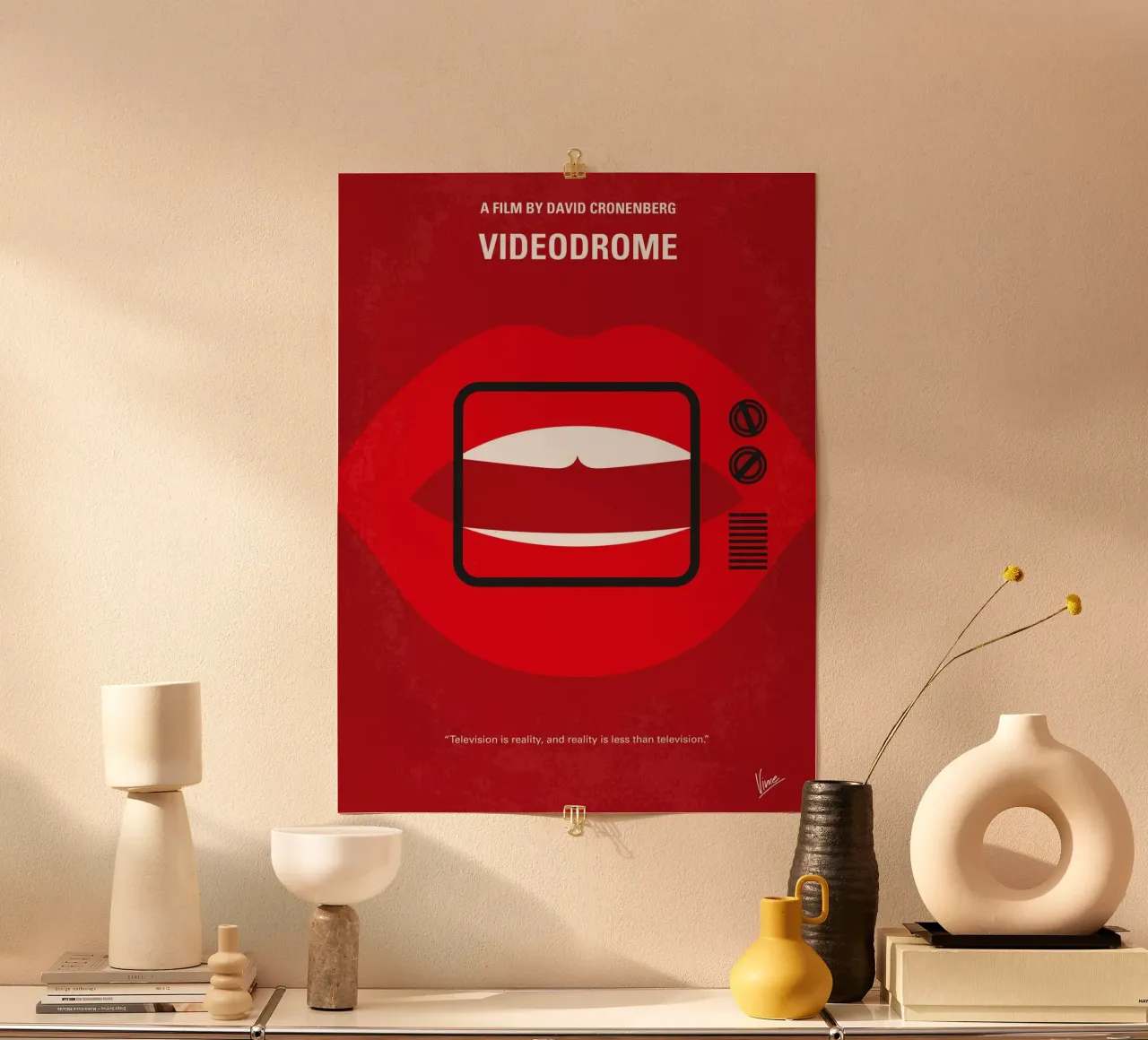 No626 My Videodrome minimal movie poster poster da Chungkong
