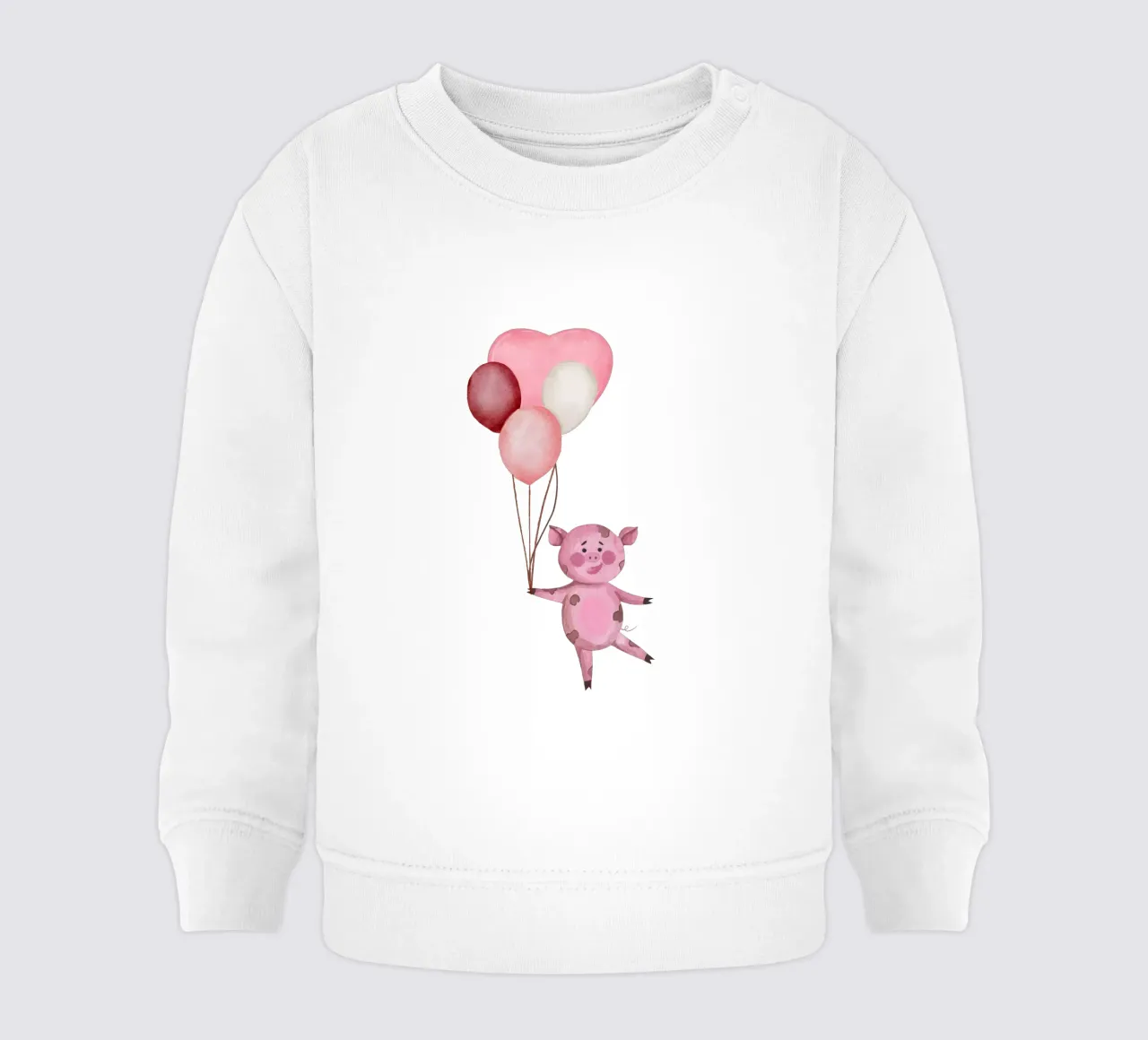 L'avventura aerea di Piggy felpa neonato da Doodle Dreams Art