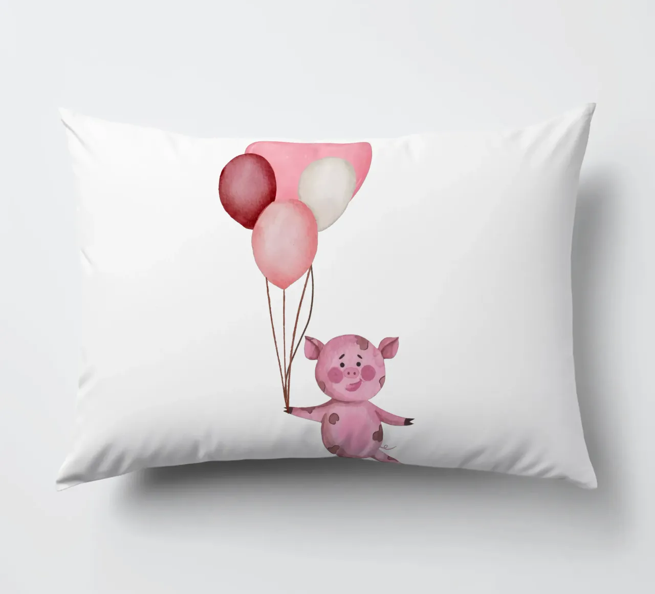 L'avventura aerea di Piggy cuscino da Doodle Dreams Art