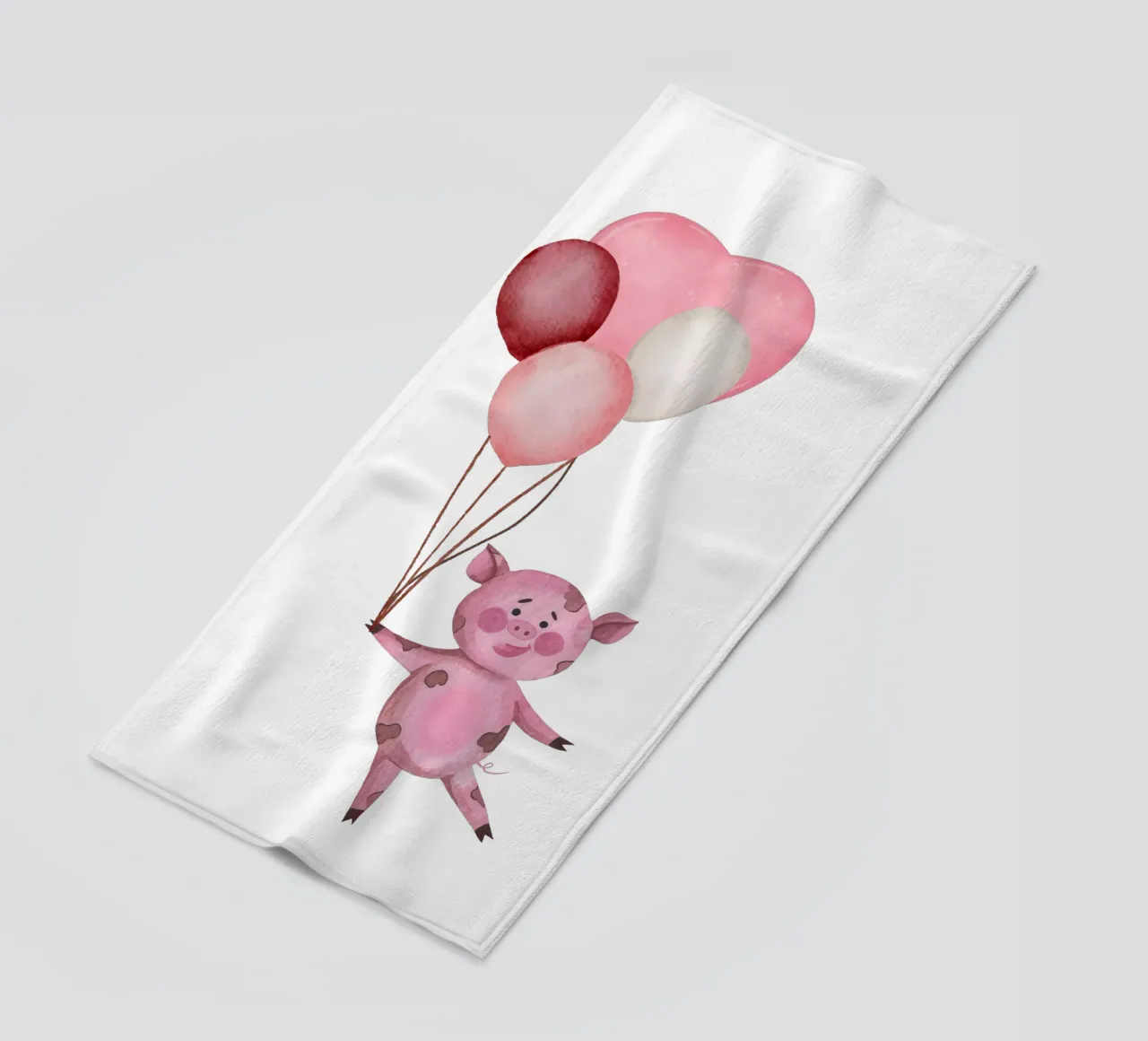 L'avventura aerea di Piggy telo mare da Doodle Dreams Art