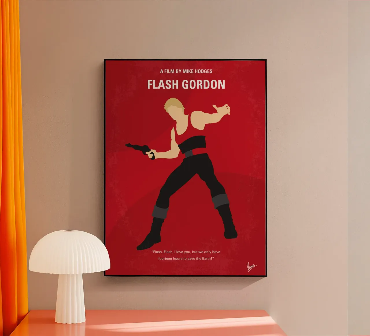 No632 My Flash Gordon minimal movie poster plexiglass da Chungkong